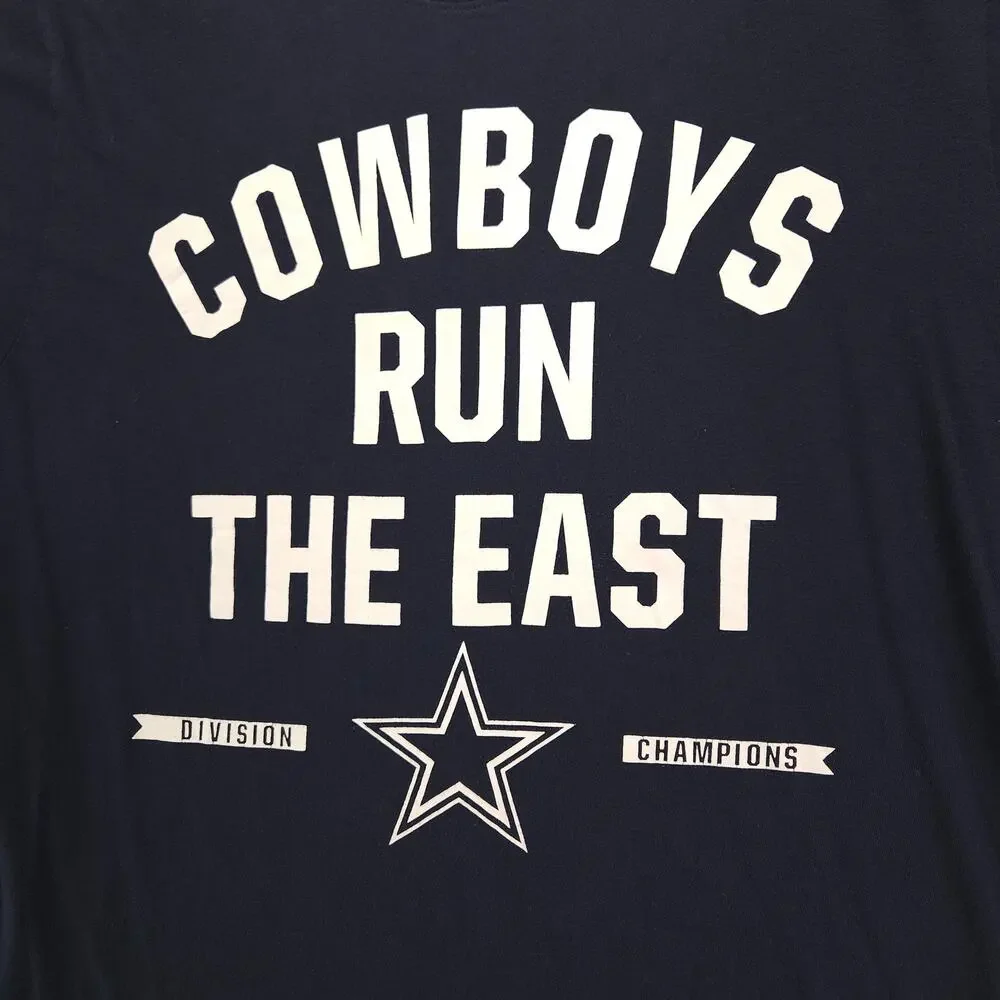 Nike Dallas Cowboys Short Sleeve Graphic Football T Shirt Mens Size L Blue